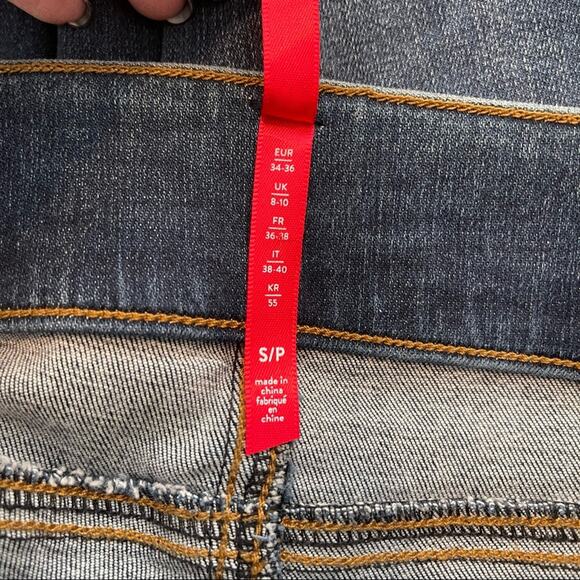 Spanx Distressed Skinny Denim Leggings Raw Hem Size Small - Picture 5 of 12